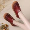 New V Cut Cow Leather Shoes for Women Luxury Wide Toe Ballet Flats Ladies Vintage Slip On Roman Shoe Top Quality  Moccasins