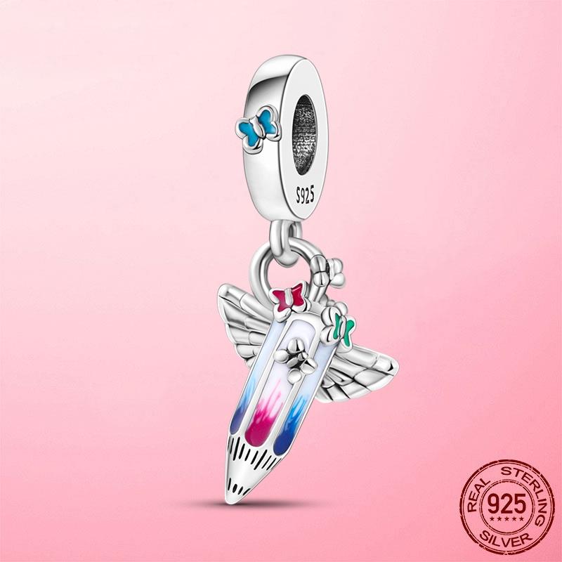 Горячая подвеска в виде сердца в виде компаса, подвеска в виде бусины, серебряная подвеска 925 пробы, оригинальный браслет MULA, сделай сам для изготовления ювелирных изделий