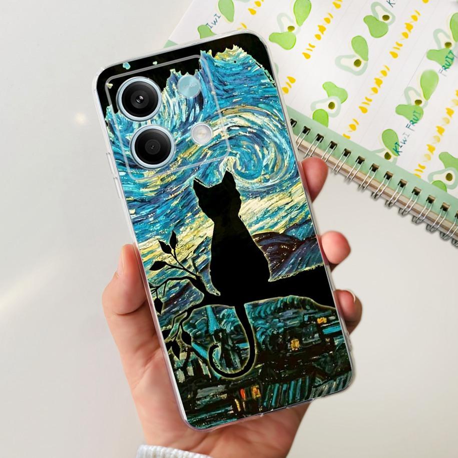 For Xiaomi Redmi Note 13 2024 Case Fashion Flower Soft Phone Case For Xiaomi Redmi Note 13 5G Soft Fundas Bumper Note13 4G Coque