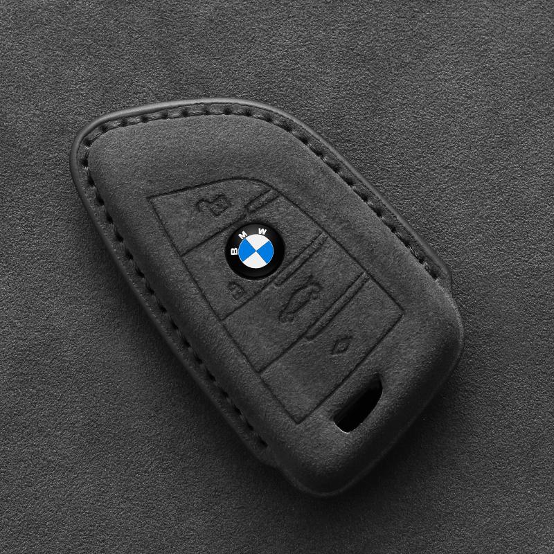 Кожаный чехол для ключей от машины для BMW X1 X3 X5 X6 X7 F20 F15 F16 F48 G20 G30 G01 G02 G05 G11 G32 1 3 7 серии, брелок, аксессуары из замши