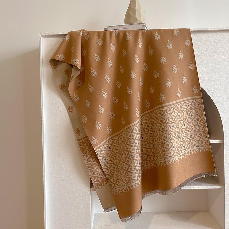 New Wool Scarf Women's Sweet Wind Warm Scarf Fashion Shawl Autumn and Winter Imitation Cashmere Scarf Women