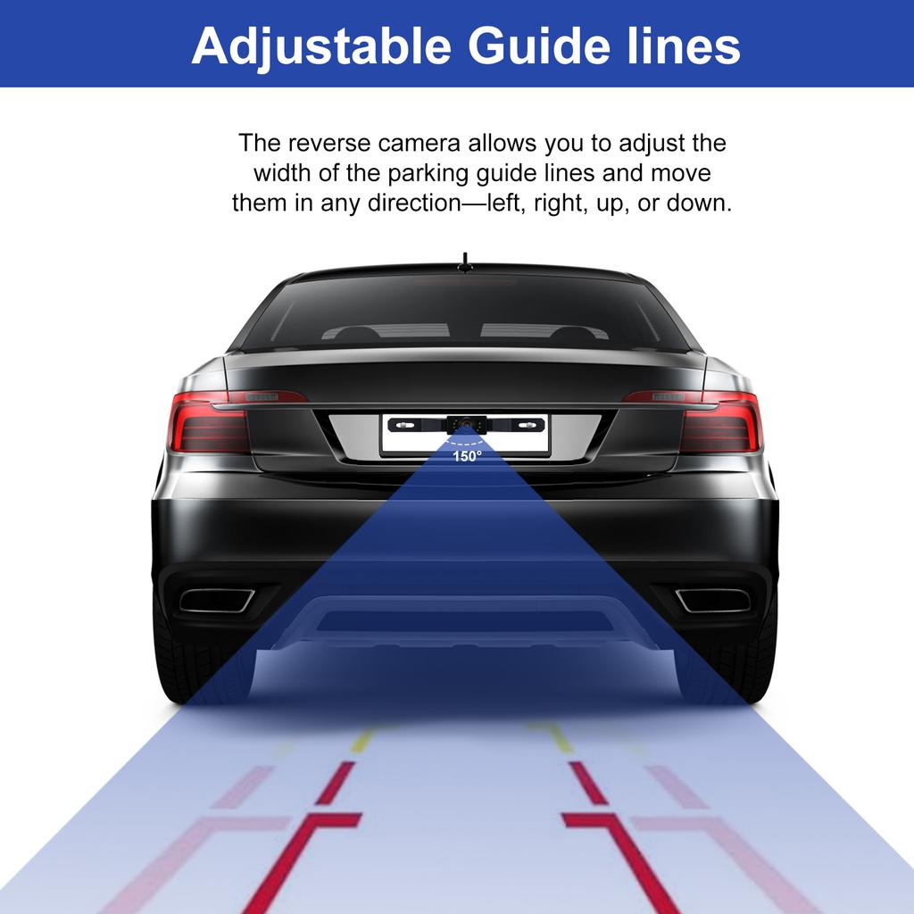 Водонепроницаемая камера заднего вида с 4,3-дюймовым IPS-дисплеем, AHD-камерой ночного видения, 150 градусов