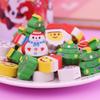Рождественские мультяшные ластики: Санта, Елка, Снежинка - Детские Праздничные Подарки и Украшения