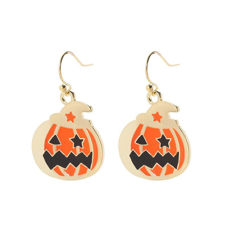 Halloween Earrings Skull Spider Pumpkin Ghost Black Cat Spooky Funny Women Jewelry