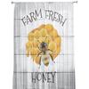 Farm Bee Honey Hive Modern Curtain For Living Room Transparent Tulle Curtains Window Sheer For The Bedroom Accessories Decor