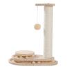 PAWZ Road Cat Wooden Cat Scratcher with Rotating Ball and Scratching Natural Sisal Wood Grain Stress Exercise Natural Safe Cute and Popular 45cm Toy,