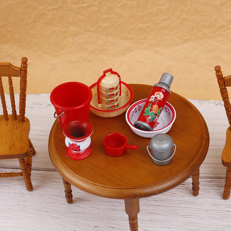 8 шт./набор миниатюрных кукольных домиков в китайском стиле, подарочная коробка для свадьбы, винтажная модель бутылки для воды