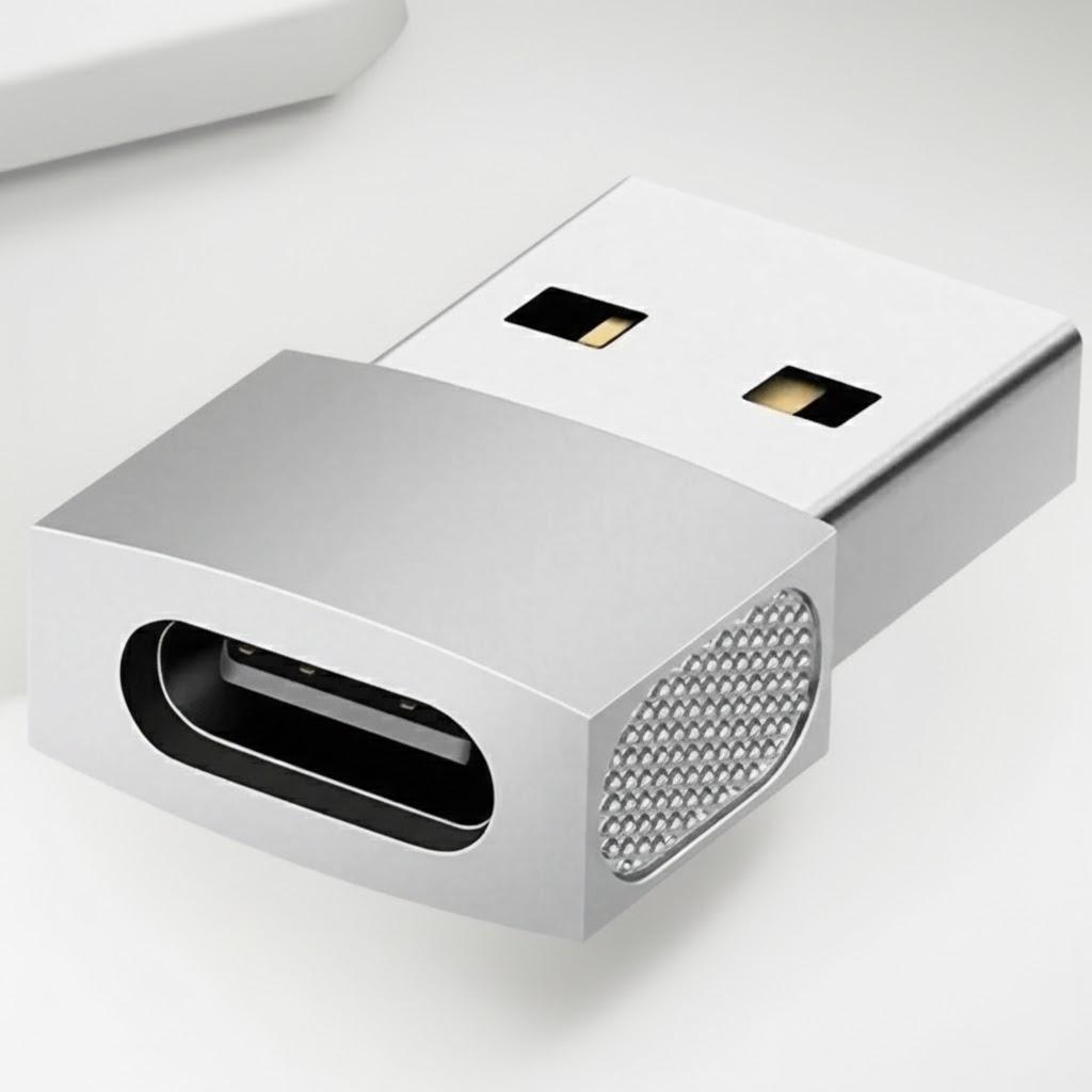 Адаптер USB Type C 6A, USB 2.0 Type A (папа) на Type C (мама), конвертер для зарядки и передачи данных
