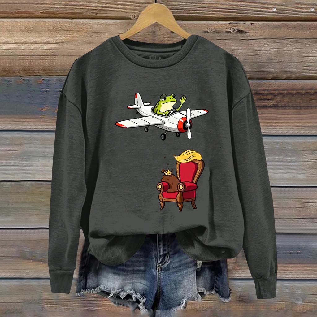 Женские модные повседневные универсальные свитшоты с длинным рукавом и круглым вырезом