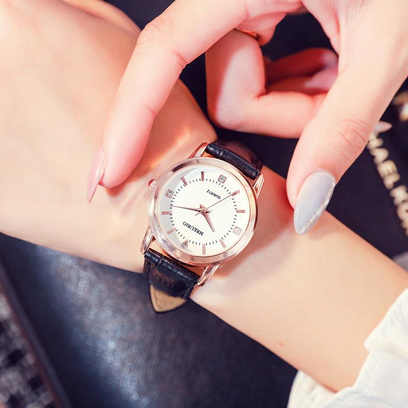 Обработка на заказ классические модные женские часы женские часы ремень кварцевые часы часы ученик средней школы
