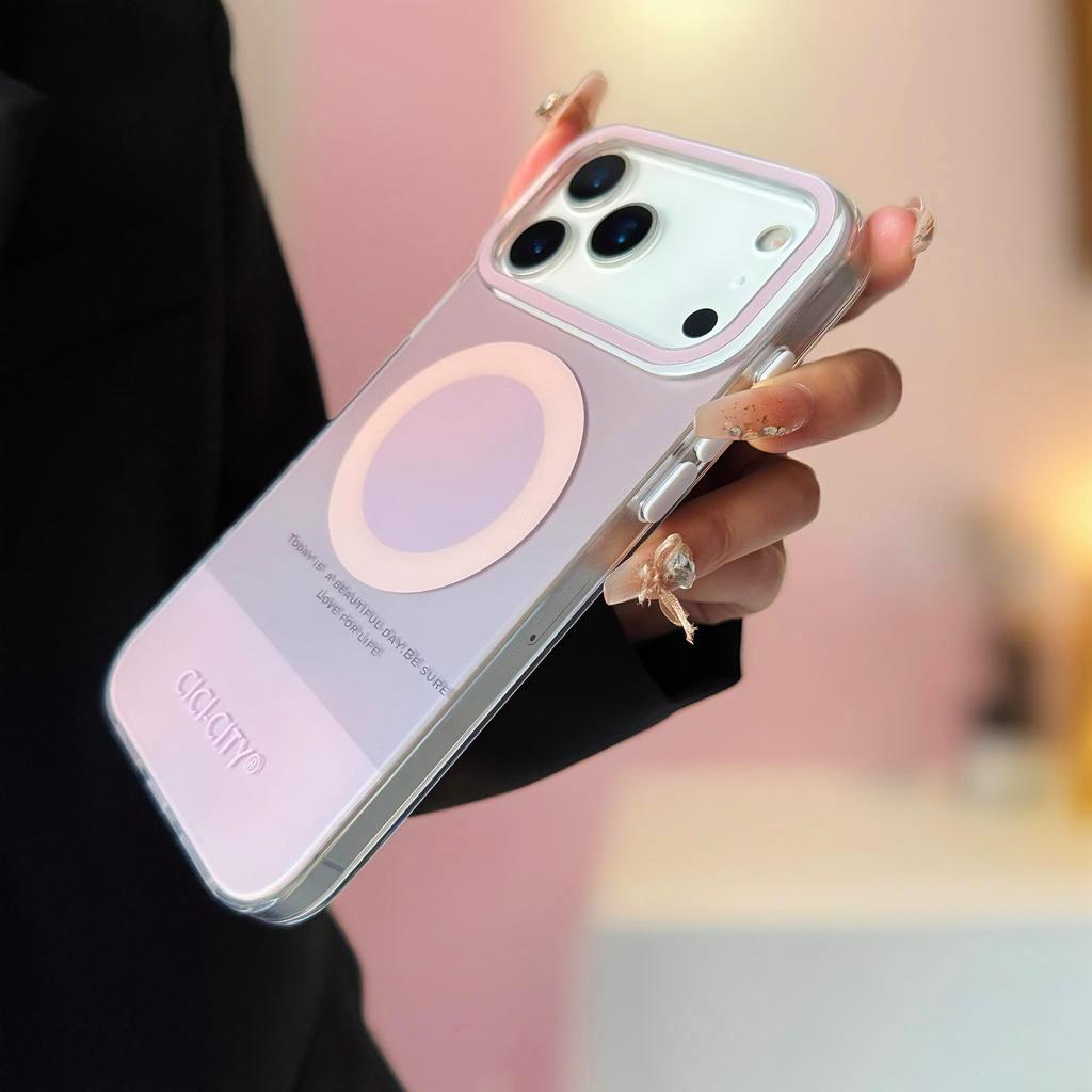 CICI-CITY For iPhone 17 Pro Max Case Compatible with MagSafe Macaron Color IMD PC + TPU Phone Cover