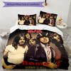 3pcs Custom Name ACDC Bedding Set Duvet Cover Closure Includes 1 Duvet Cover & 2 Pillowcases, Soft and Comfortable for All Seasons.