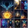 5D DIY Diamond Painting Fantasy Animal Wolf Tiger Owl Cross Stitch Full Round Diamond Embroidery Mosaic Rhinestone Wall Decor