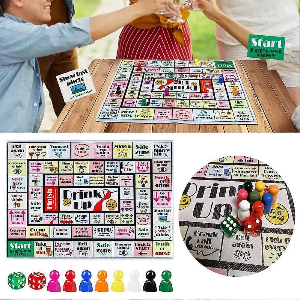 Tipsy-Land Drinking Board Game Funny Interactive Party Board Game for Adults