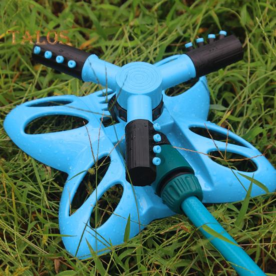 Спринклер для газонов с вращением на 360 градусов и герметичной системой с 3 рычагами. Система орошения с большой площадью покрытия. Простая сборка. Автоматический спринклер для воды.