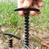 10pcs Outdoor Ground Stakes - Windproof Canopy Tent Spiral Nails For Camping, Outdoor Tools