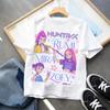 Летняя детская футболка K-pop Охотник на демонов - Короткий рукав, рисунок тигра - Детская футболка в стиле Харадзюку для девочек - Лето