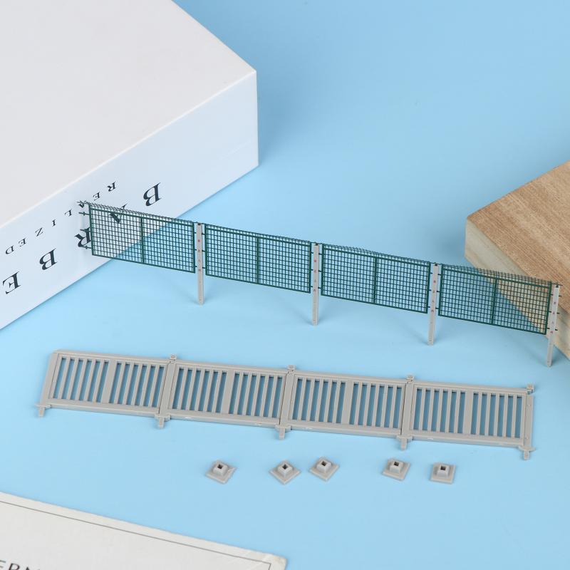Защитный забор с колоннами масштаба H0 Модель для DIY Строительство забора Стена Песочный стол Железнодорожная сцена Диорама Набор