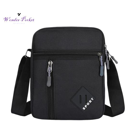 Men Messenger Bag Adjustable Strap Large Capacity Sling Pack Multi Pockets Waterproof Crossbody Shoulder Bag Satchel