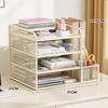 Desktop Metal File Organizer: Office Supplies Storage Rack and Data Archive Solution