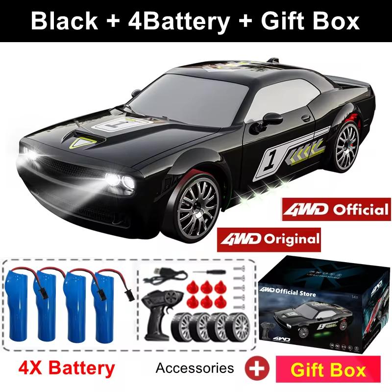 Новый 1:20 RC CAR со светодиодной подсветкой 4WD 2.4G AE86 Drift Cars Professional Racing Toys GTR Model for Children Toys Gifts