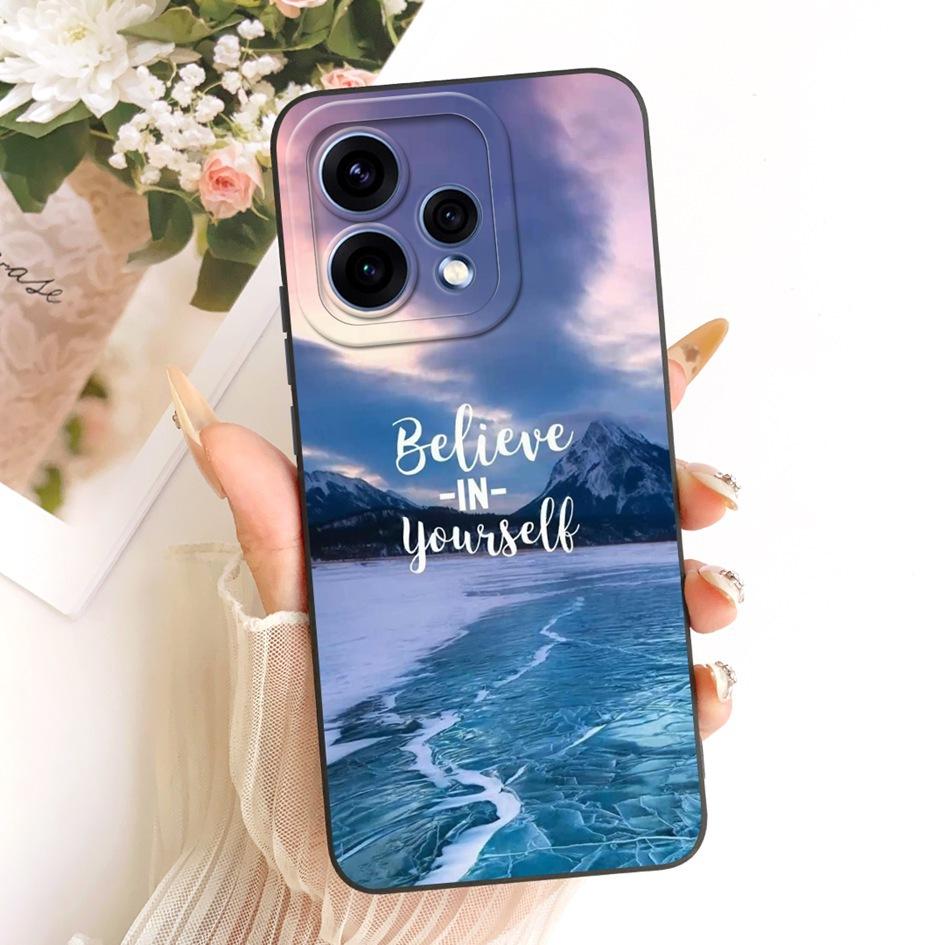 Чехол для OPPO Reno 15 5G Чехол-крышка для Reno 15 Pro CPH2813 CPH2825 Новый стильный цветочный чехол из мягкого силикона для телефона OPPO Reno15 15c