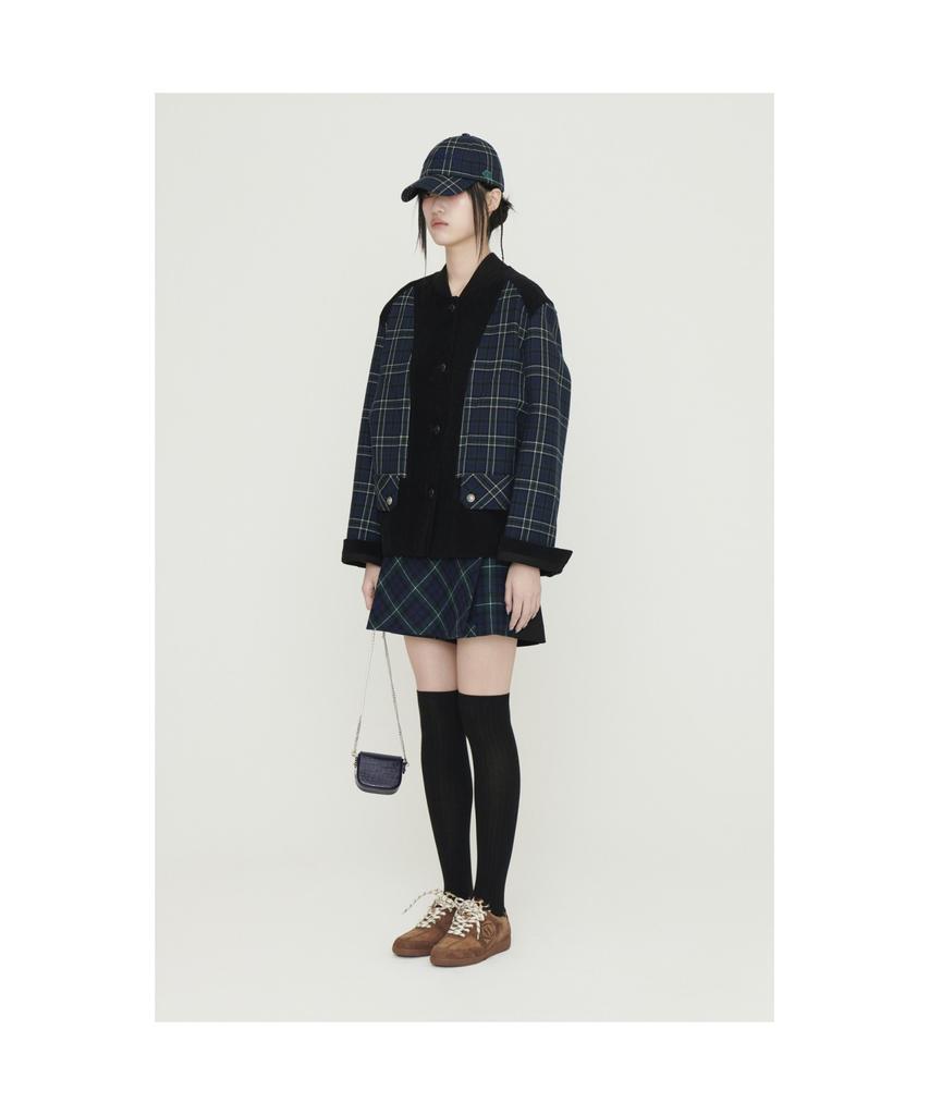 Lucky Chouette Corduroy Mix Neck Ribbed Check Jumper (Multi Color) Lfuas25250Xxx