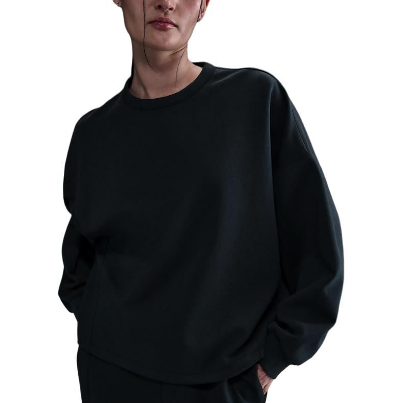 Nike Sweatshirts Women's Black Crew Neck Moderate Regular HQ8194-010