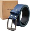 Мужской кожаный ремень, синий