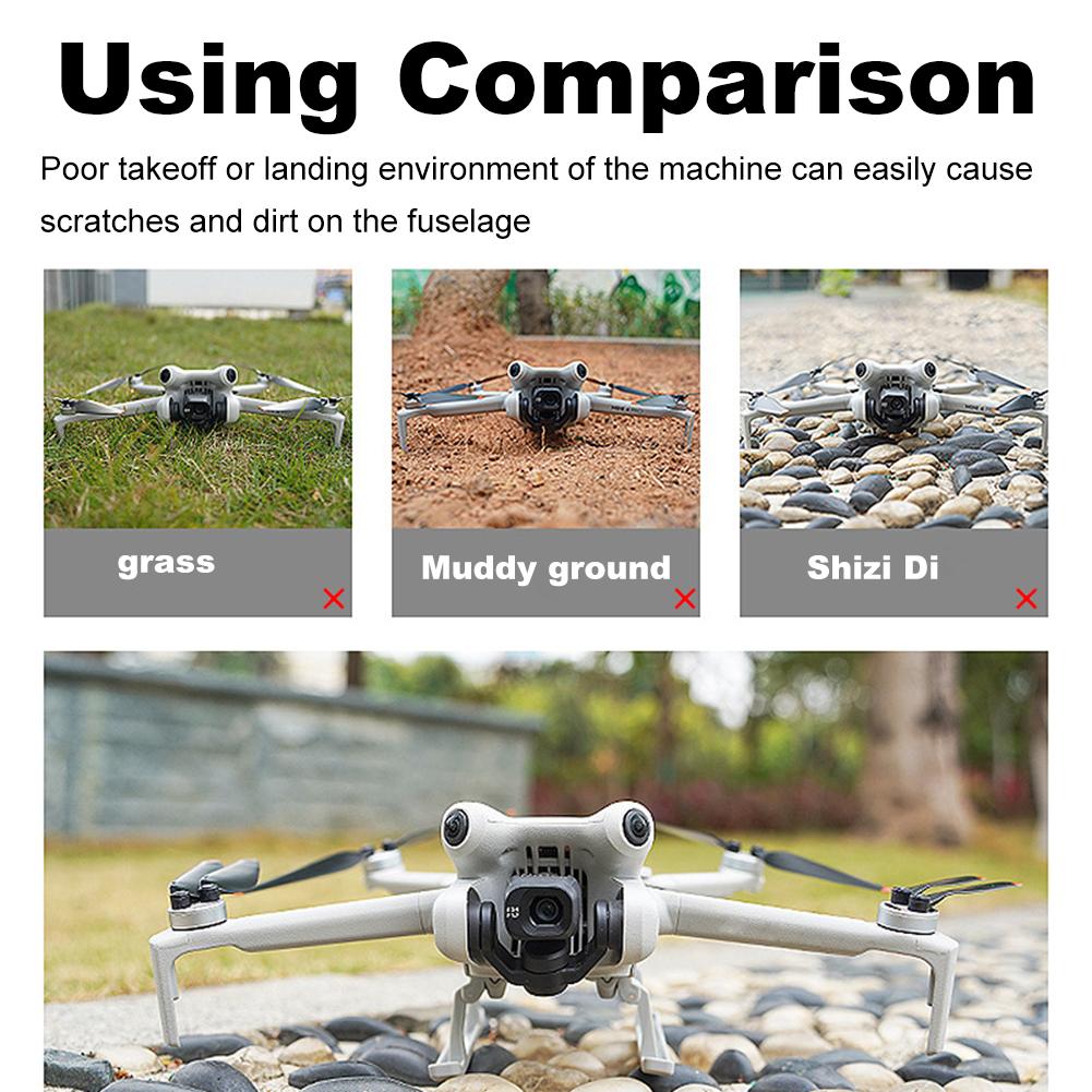 Landing Gear Drone Accessories Foldable Extended Landing Gear Leg Kit Extended Landing Drone Accessories Gear for DJI Mini 4 Pro