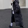 2023 Korean Women Winter Jacket  Long Overcoat Hooded Parkas Warm Thick Black Beige Windproof Female Down Cotton Coat Outwear