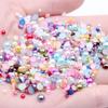 8mm Flat-Bottom Half-Round Imitation Pearls Beads, 100-Pack - DIY Rhinestone Mobile Case Accessories