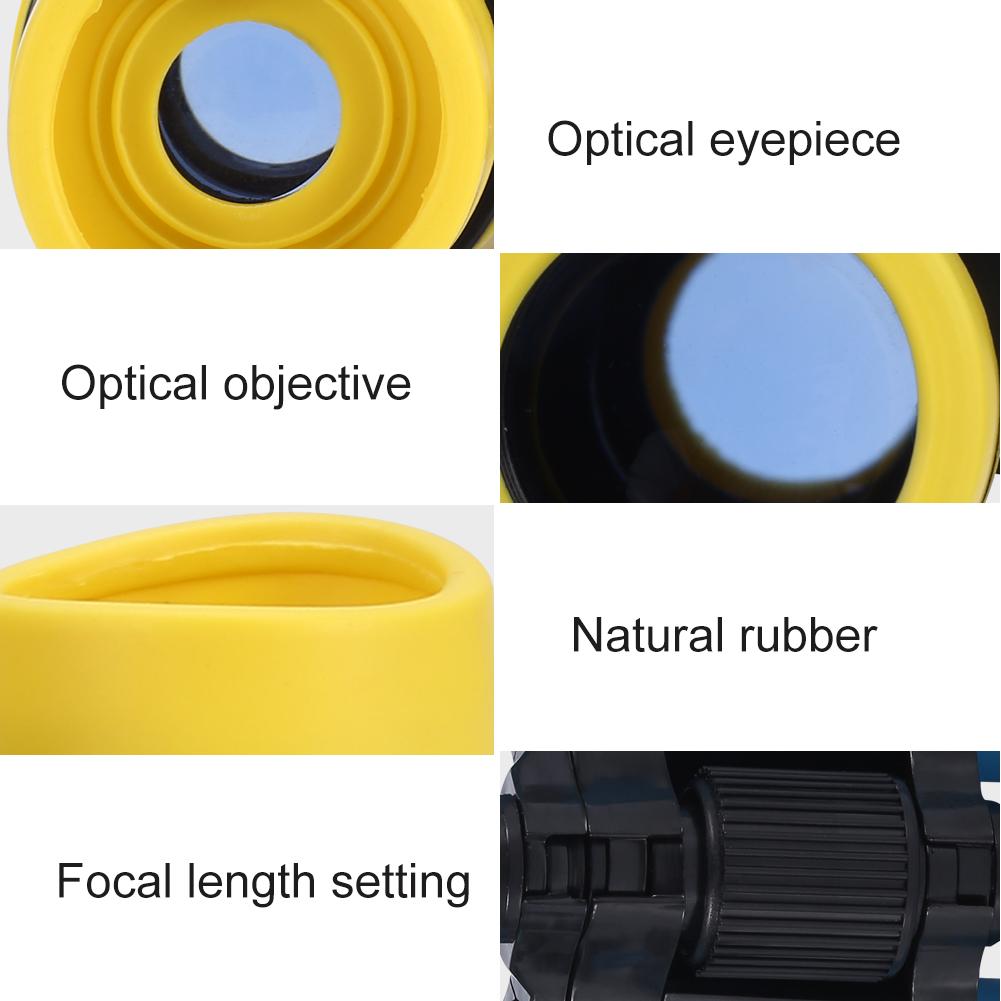 4x30 Maginification Child Kid Outdoor Birding Binocular Children Telescope Toy Gift Yellow