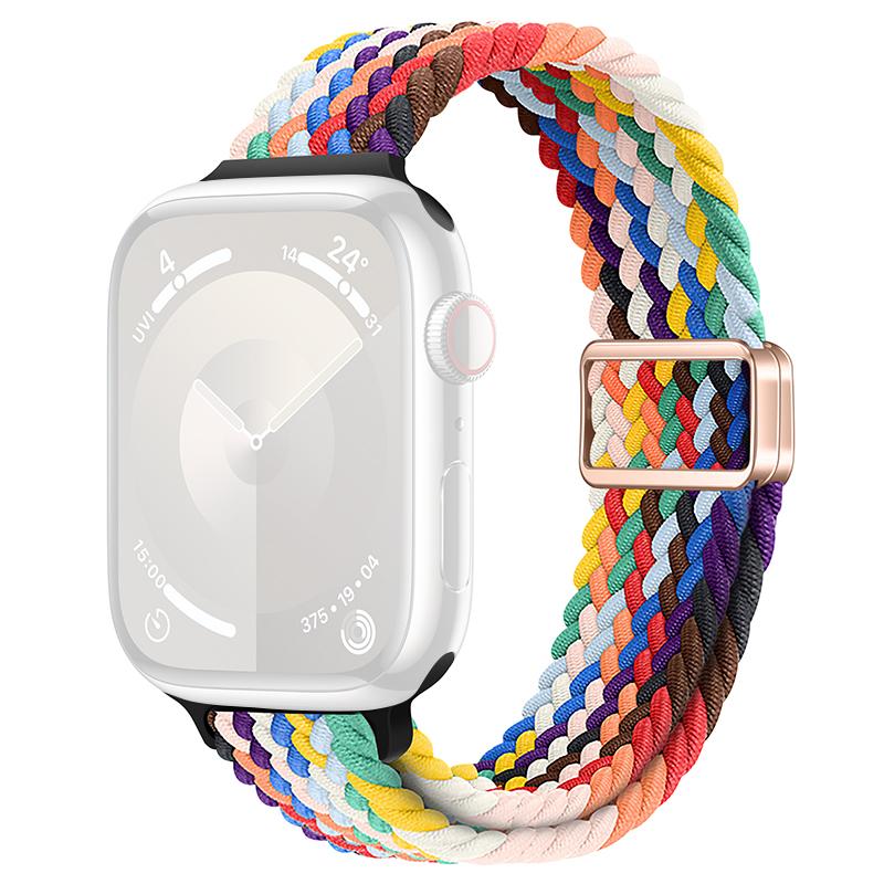 For Apple Watch 10 46mm/Ultra 2/Ultra 49mm/9 8 7 45mm/SE (2023) SE (2022) SE 6 5 4 44mm/3 2 1 42mm Watch Strap Braided Nylon Band