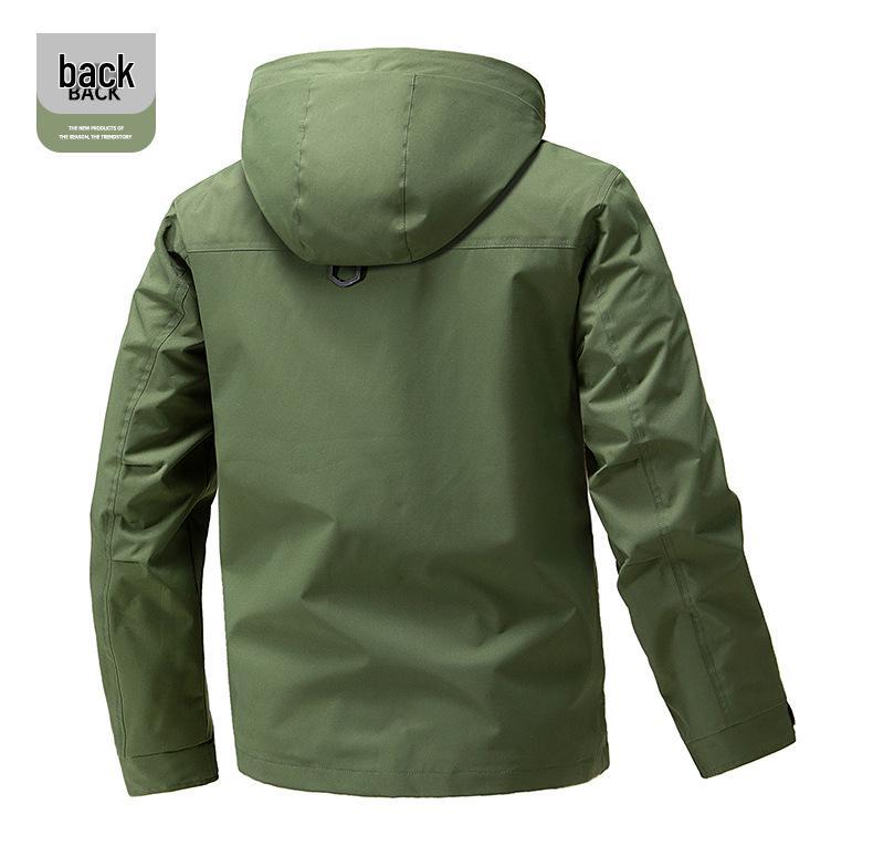 Men's 2025 Spring Trend Hooded Windbreaker: Casual Loose-Fit Workwear Jacket