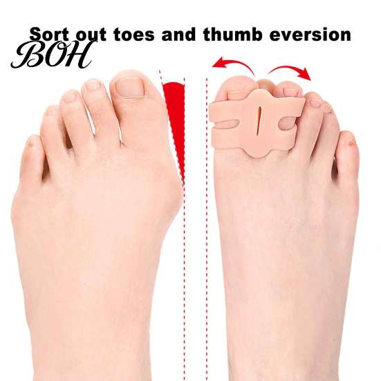 Разделители пальцев ног при Hallux Valgus 1 пара, силиконовые, для мужчин и женщин, дышащие, с двойным отверстием, для разделения перекрывающихся пальцев и коррекции, мягкие амортизаторы для стоп из SEBS