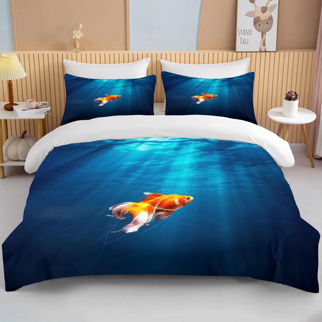 10 Sizes Cute Goldfish Bedding Set Custom Kids Boys Teens Video Game Duvet Cover For Youth New Game Controller Bedspread
