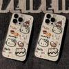 Сладкий пончик Kiki Cat Чехол для iPhone 15/14 Pro Max Мультяшный Прозрачный Чехол для Телефона