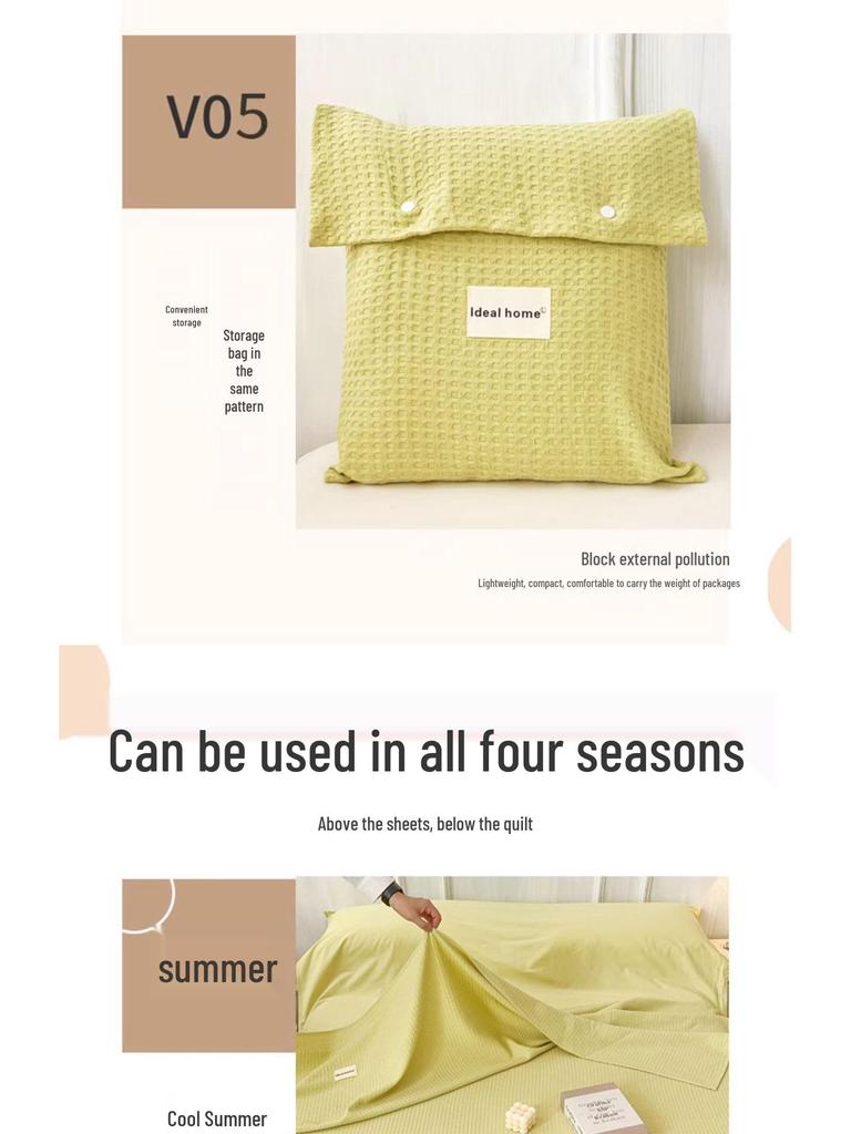 Набор из 3 предметов: Хлопковый дорожный спальный мешок и пододеяльник - Портативный, Защищающий от грязи, для деловых поездок