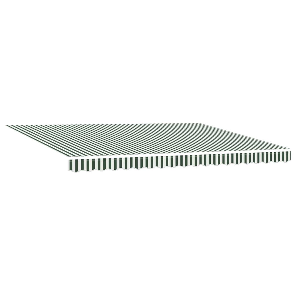 Electric Retractable Awning Green and White 4 x 3 m