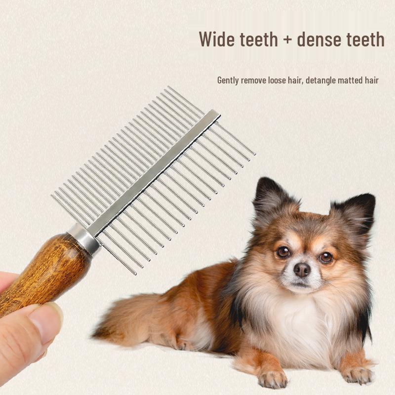 Антикварная расческа для питомцев из массива дерева для кошек и собак