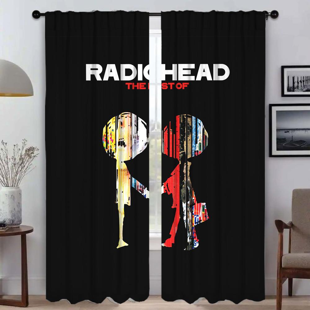 Тюль Radiohead для спальни, гостиной, занавески для украшения кухни на Хэллоуин, занавески для камеры, домашний интерьер, 2 шт.