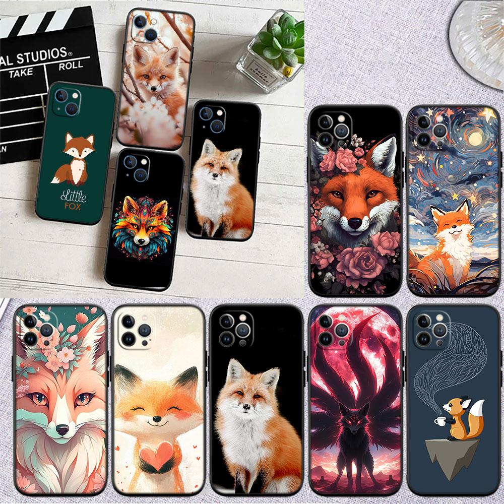 AQ53 Fox funny Art Soft Shell Phone Case for Redmi Note 13 14 Pro+ Plus A3 A3X 13X 13C 13R 14S 14C 14R