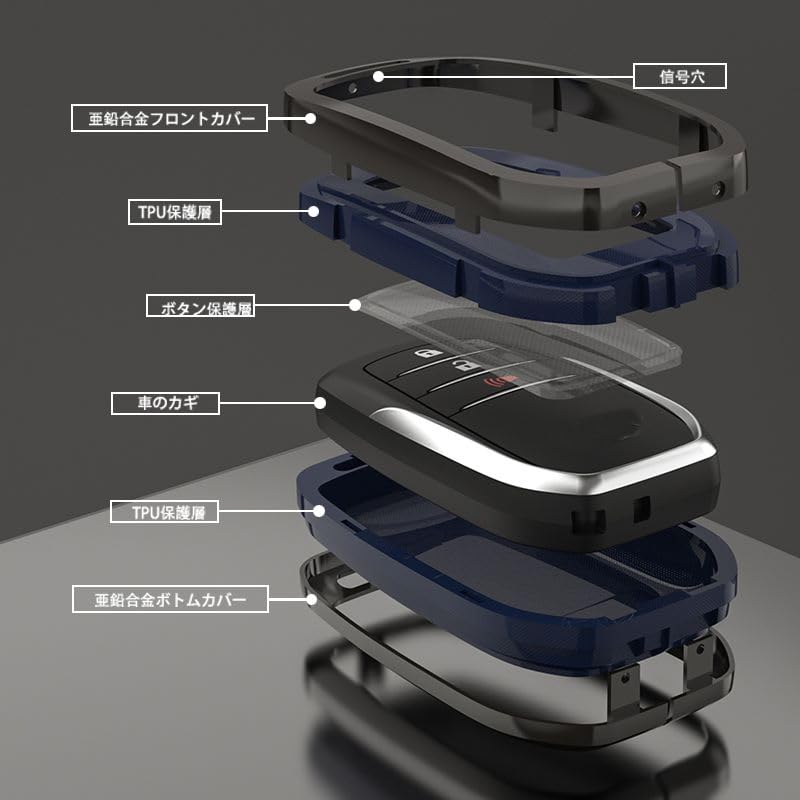 XRise, ТПУ чехол для ключей, Сборка, Цинковый металл, Сумка для ключей, Чехол для интеллектуального ключа, Совместим с