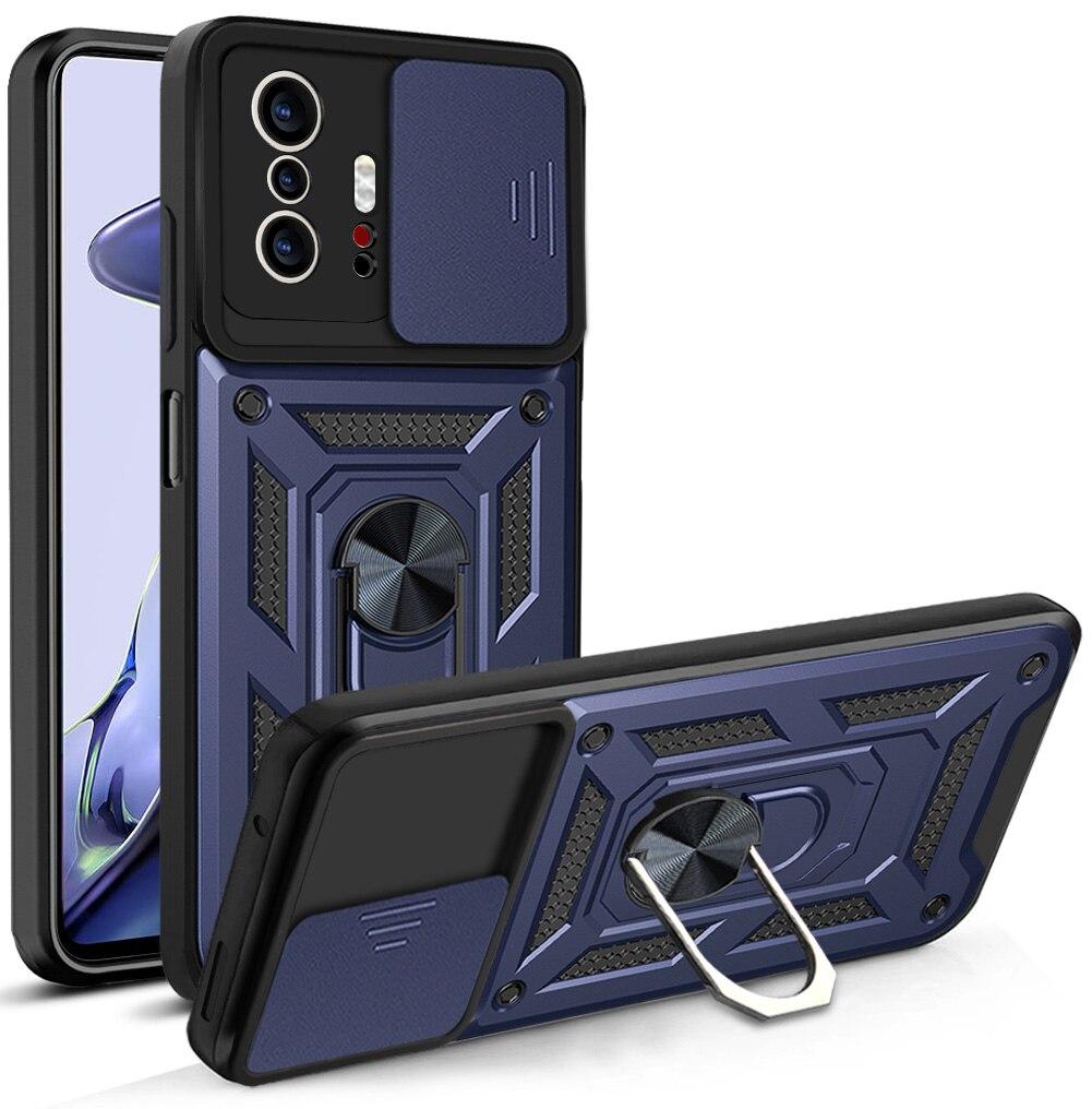 Case Shockproof Armor For Phone Oppo A32 A33 A16 A93 A54 A74 A72 A73 A53 A94 4g 5g Magnetic Anti Fall Push Window Bracket Cover
