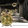 Retro Gold Mechanical Alarm Clock Vintage Manual Wind Up Clock Metal Snooze Table Clock Home