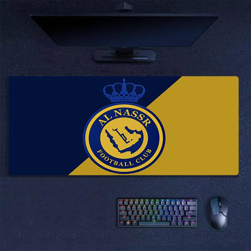 Al Nassr FC Print Cushion Non-slip Laptop Tablet Big Mousepad XXL Mat Mini PC Playmat With Lock edge