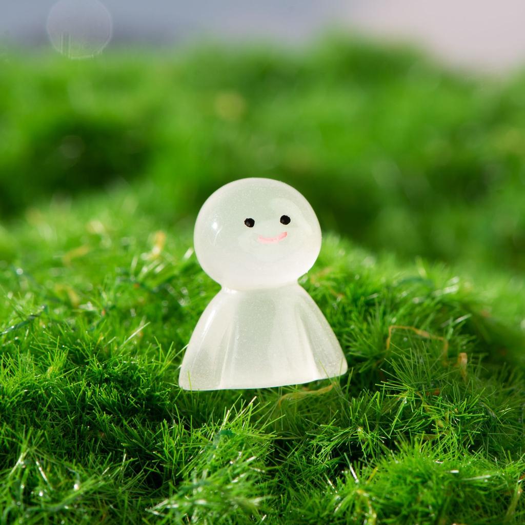 Micro Landscape Decoration Colorful Cartoon Rainy Day Doll Glow-in-the-dark Resin Decoration Office Desktop Car Accessories