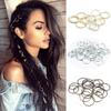 50 Pcs Hair Braid Dreadlock Beads Cuffs Rings Tube Accessories Hoop Circle Approx Hair Rings