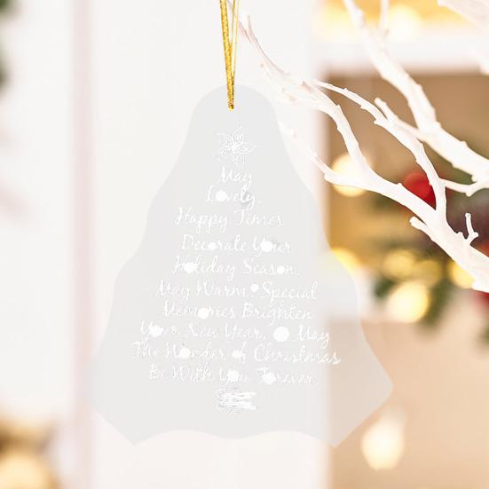 Зимние акриловые украшения Счастливого Рождества Подвесное украшение для рождественской елки Матовый крафт Подвеска для деревьев Окна Двери Декор